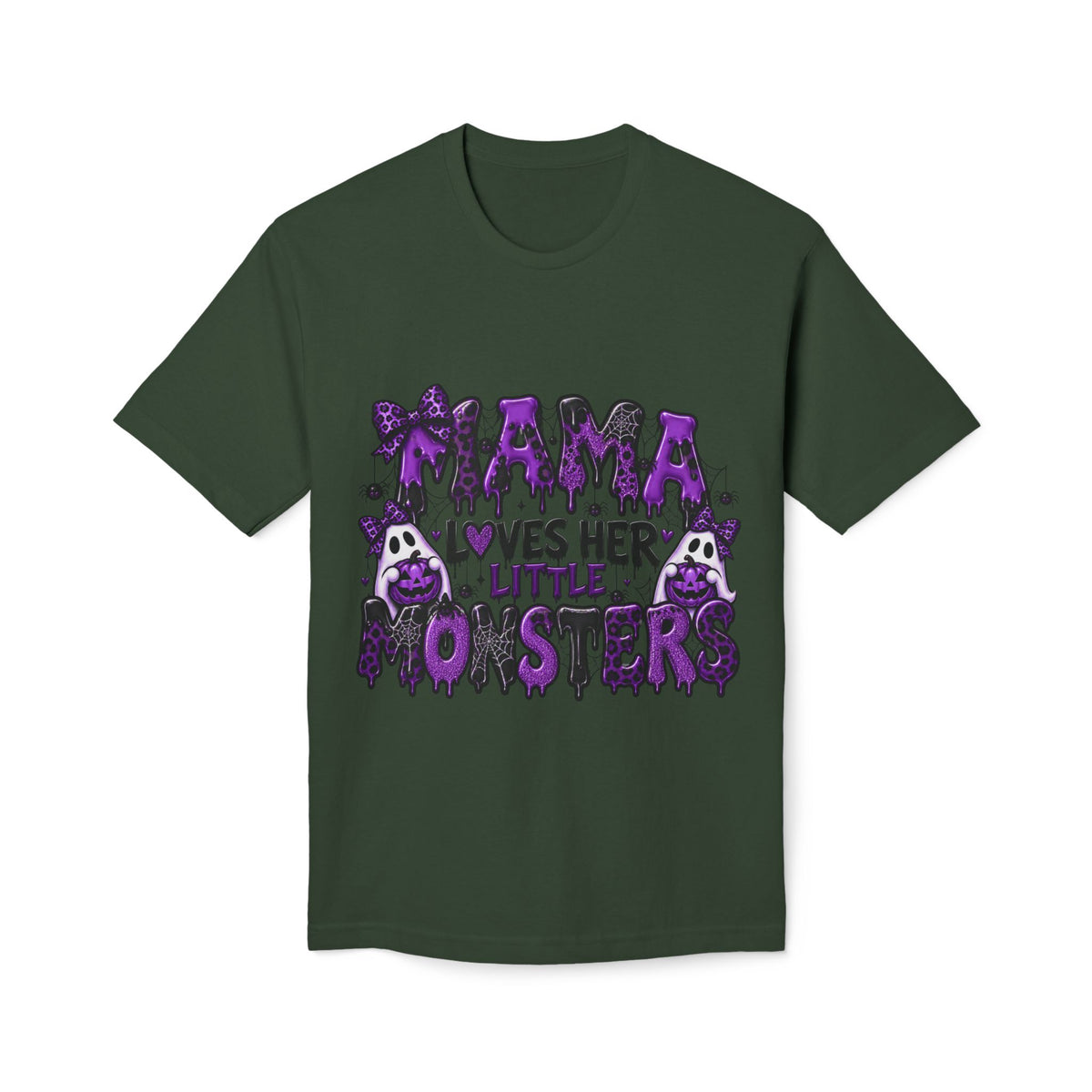 Mama Loves Her Little Monsters T-Shirt — Cute Purple Halloween Mom Tee