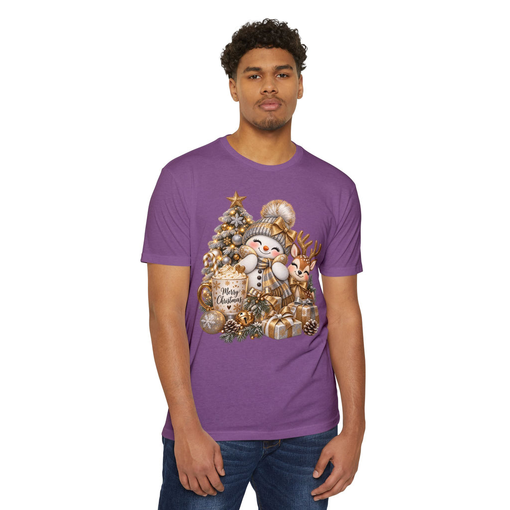 Christmas Snowman & Reindeer Tee — Merry Christmas Holiday T-Shirt