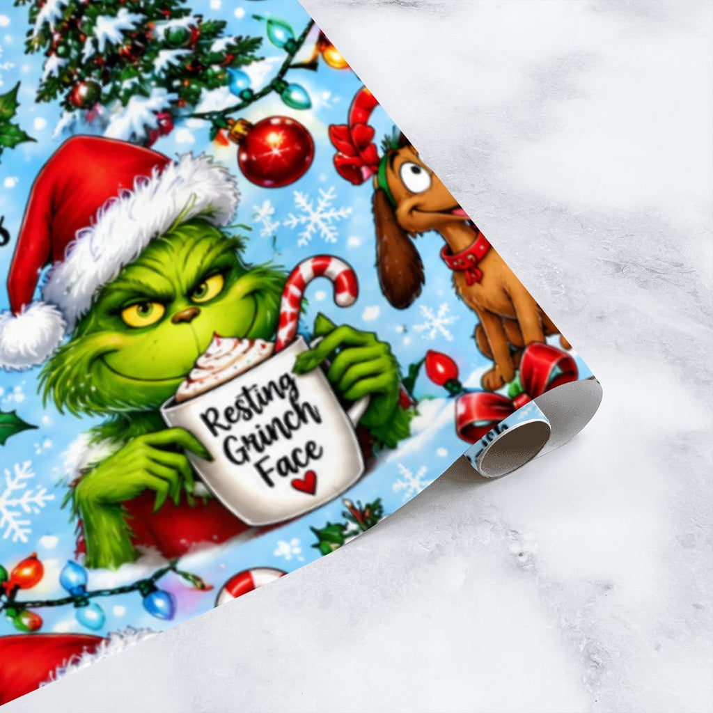 3Pack Gift Wrapping Paper Sheets grinch wallpaper
