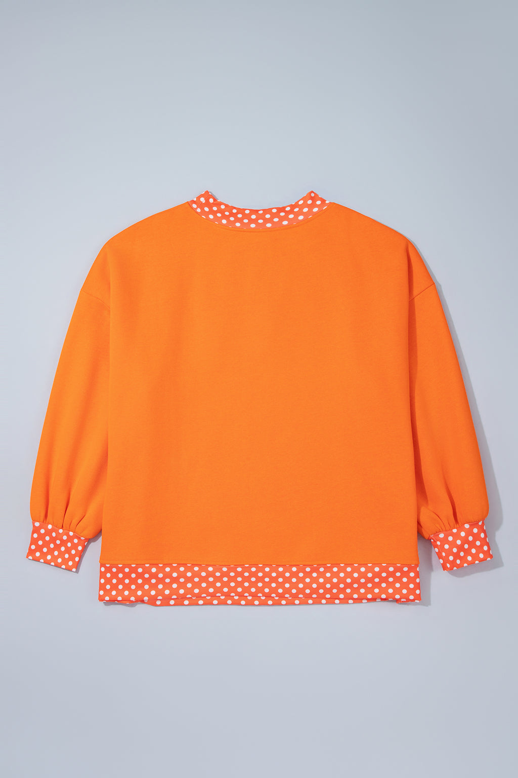 Fiery Red Casual Polka Dot Patchwork Letter Graphic Plus Size Sweatshirt