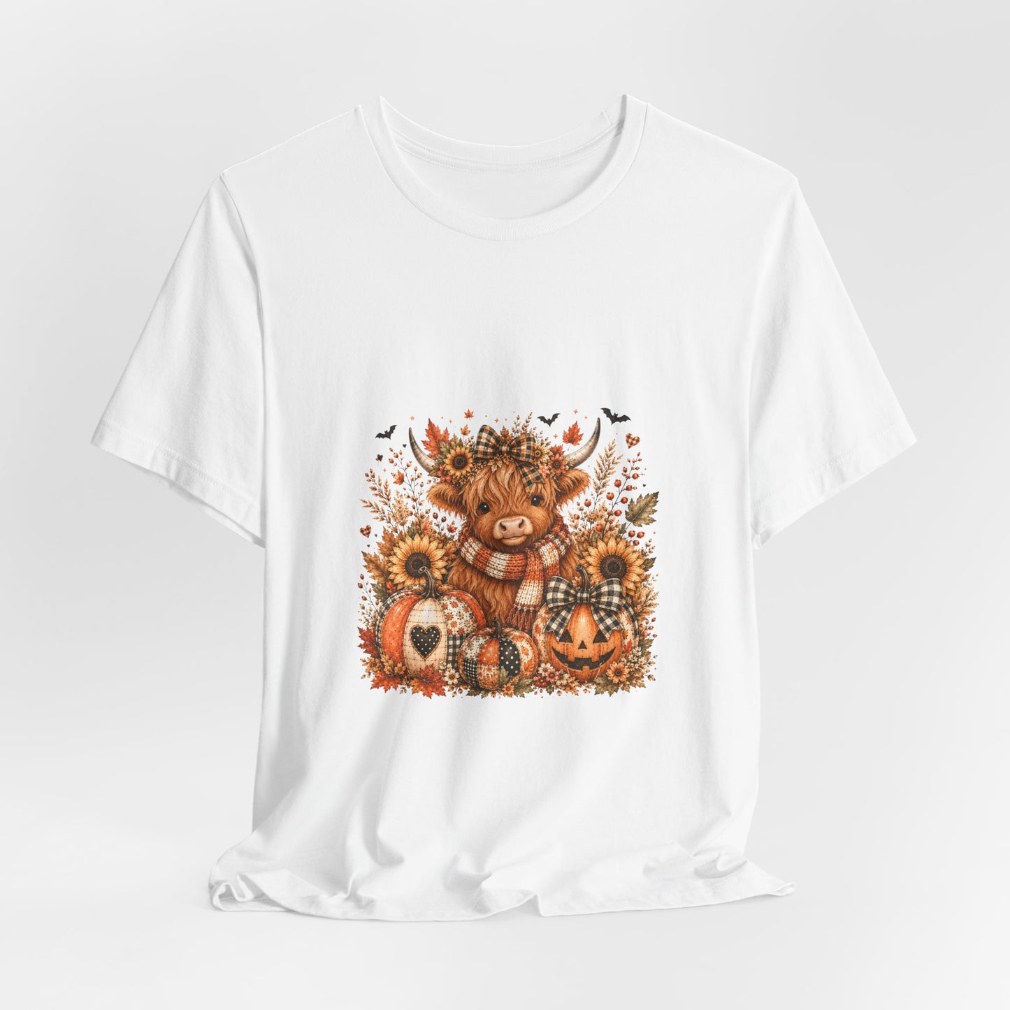 Autumn Teddy Bear Tee — Cozy Fall Pumpkin & Sunflower Graphic T-Shirt