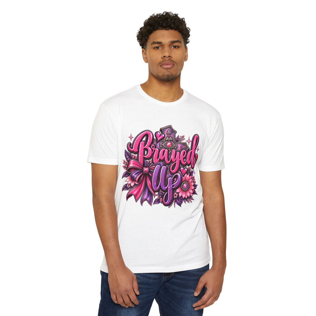 Braved Up T-Shirt — Pink Floral Encouragement Tee