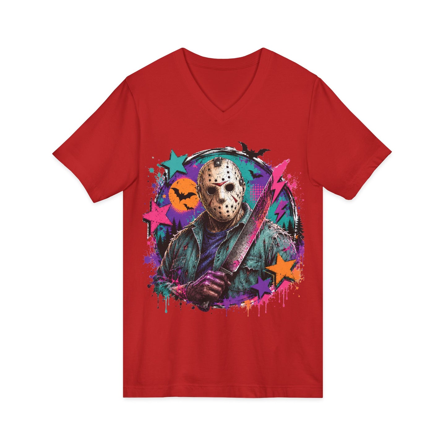Unisex Jersey Short Sleeve V-Neck Tee