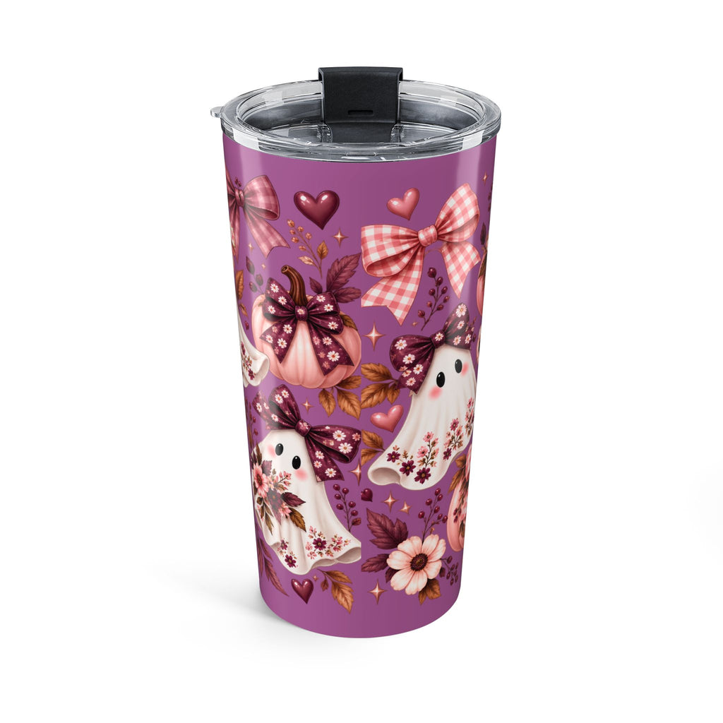 20oz Ghost & Bows Tumbler — Cute Floral Halloween Travel Cup
