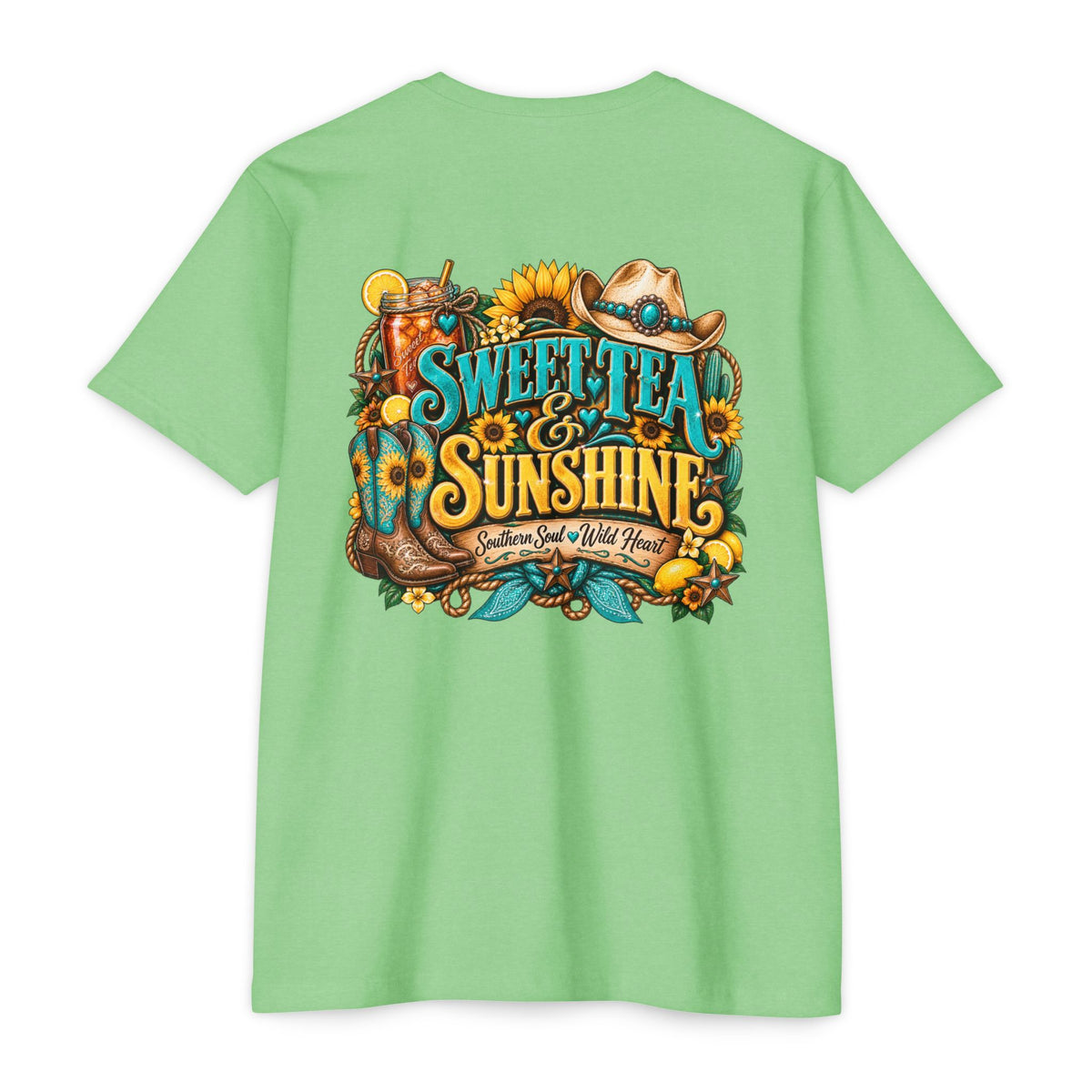 Southern Sweetheart T-Shirt — "Sweet Tea & Sunshine" Graphic Tee