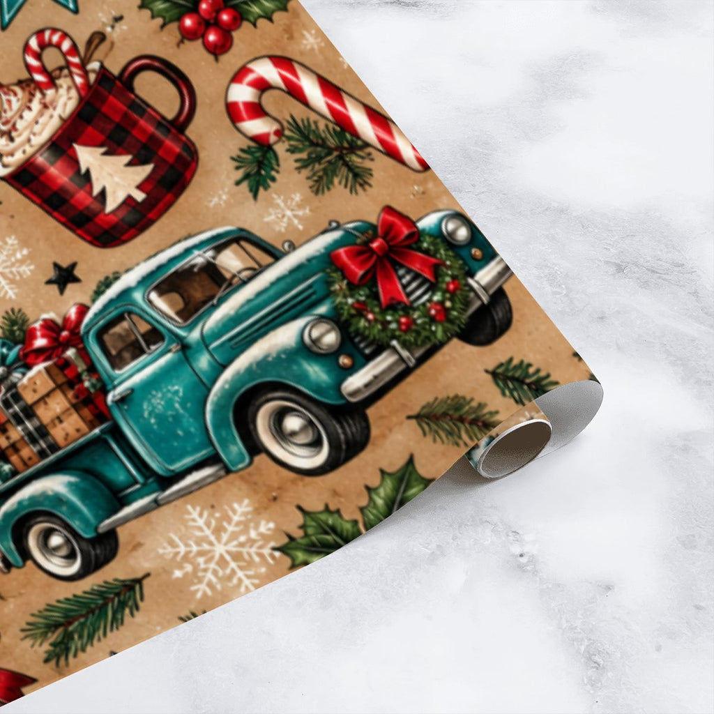 3Pack Gift Wrapping Paper Sheets wrappingpaper trucks and trees