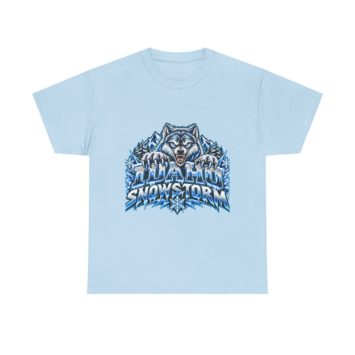 Snowstorm Wolf T‑Shirt — Fierce Arctic Wolf Graphic Tee