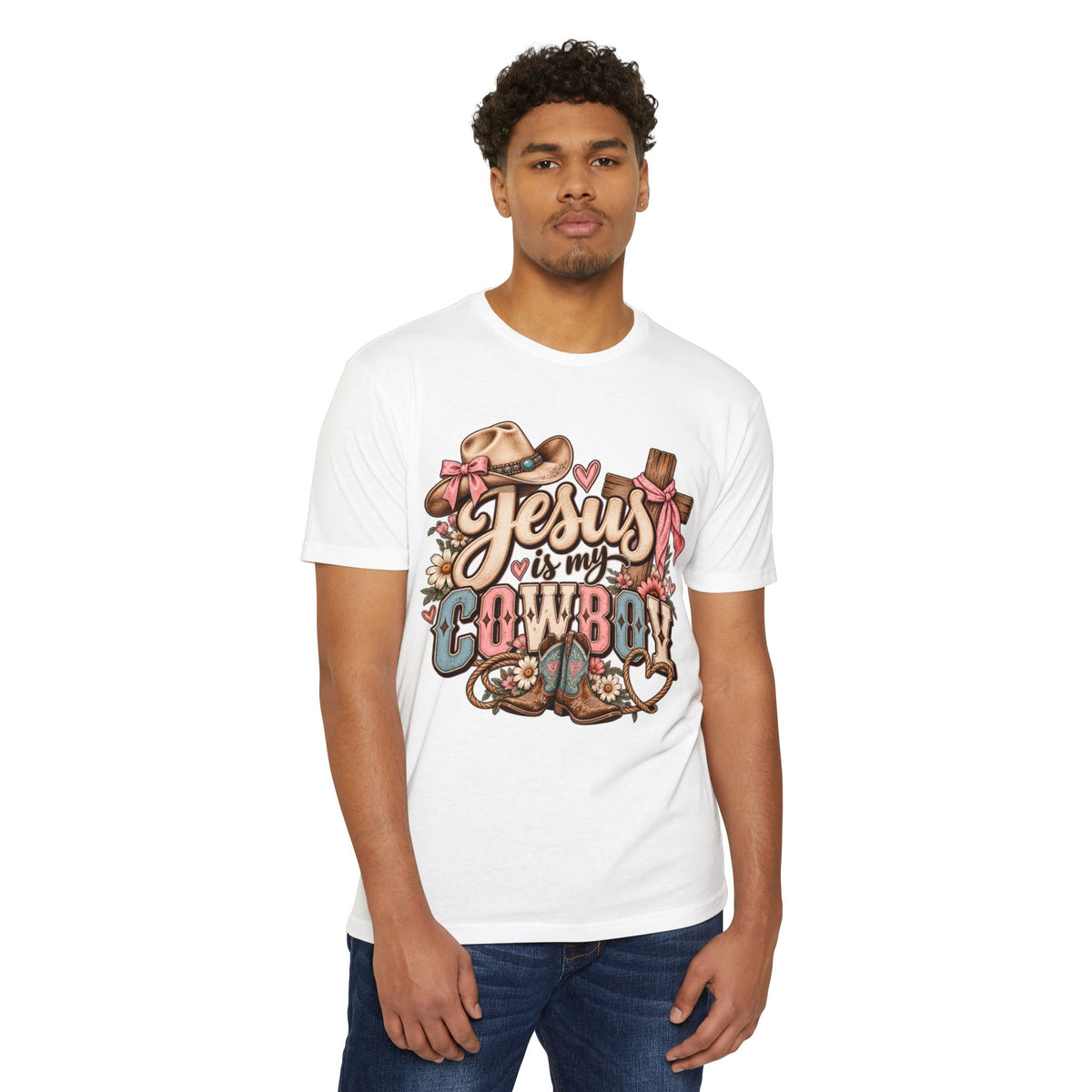 Jesus Is My Cowboy T-Shirt — Western Christian Faith Graphic Tee