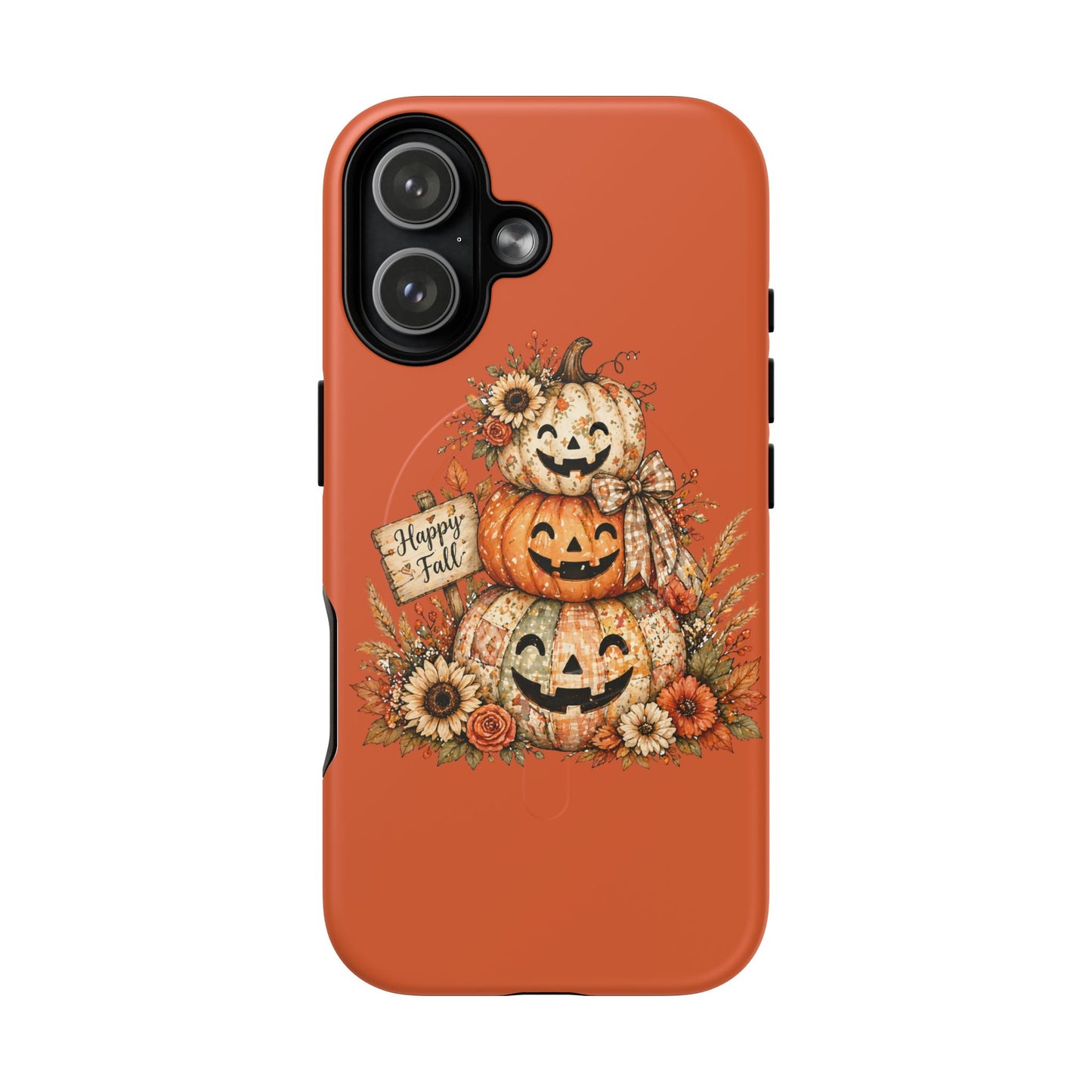 Autumn Plaid Pumpkins Tough Magnetic Phone Case