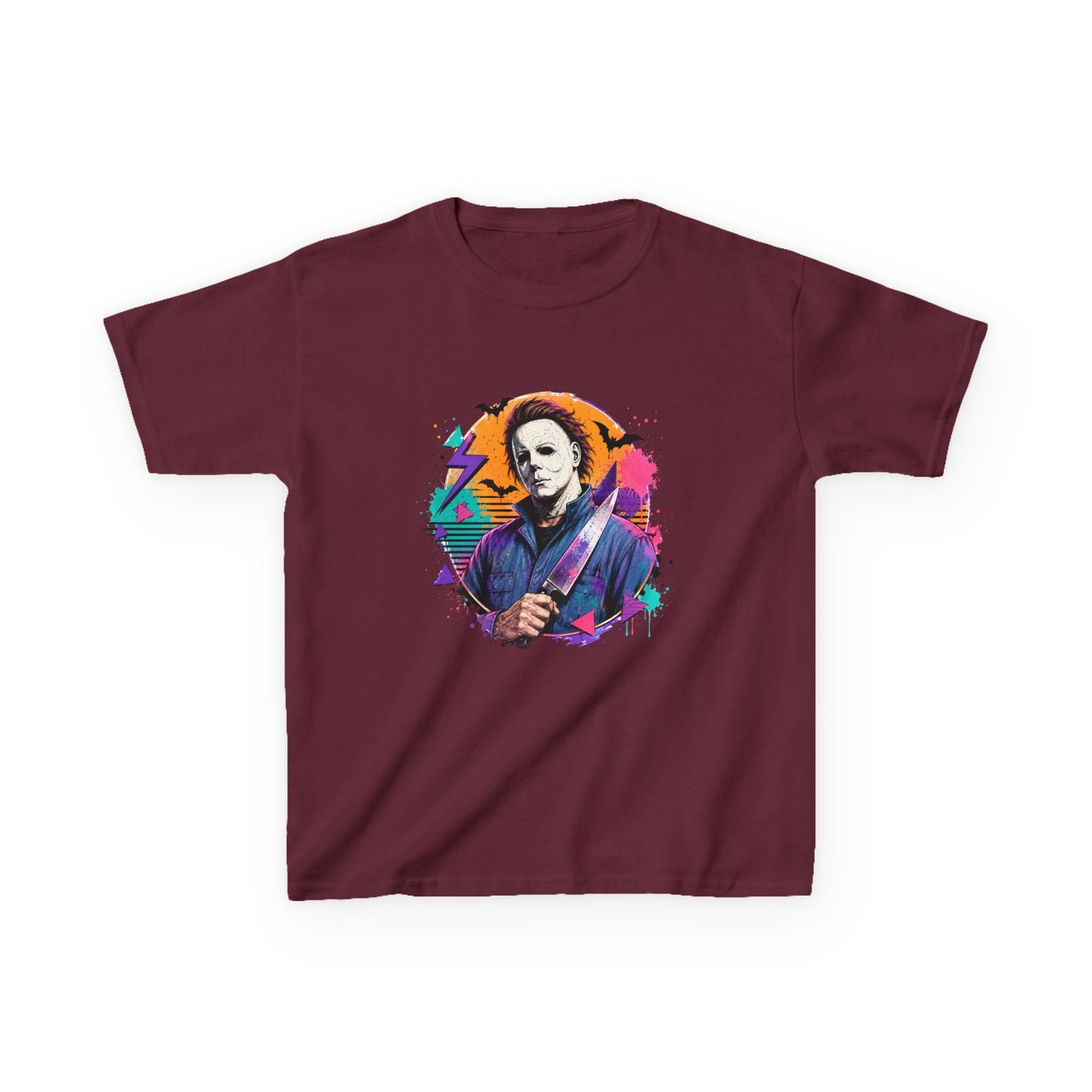 Kids T-Shirt — Colorful Retro Michael Myers Horror Tee