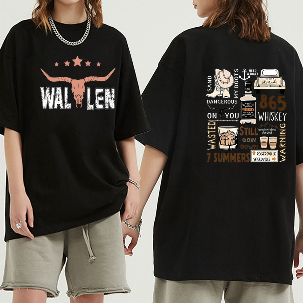 Cowboy Western Music Cowboy Short sleeved T-shirt Women's Wear
