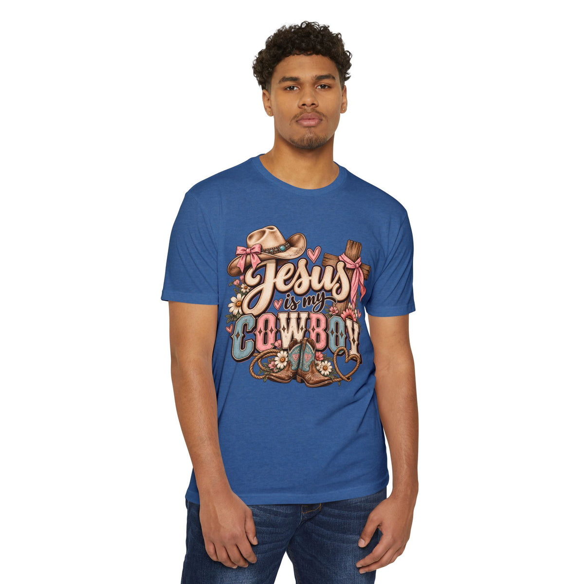 Jesus Is My Cowboy T-Shirt — Western Christian Faith Graphic Tee