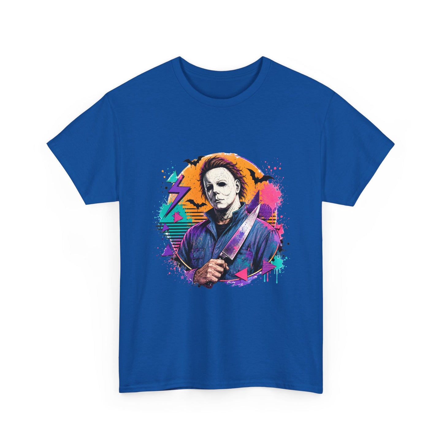 Retro Neon Horror Character Graphic Tee
