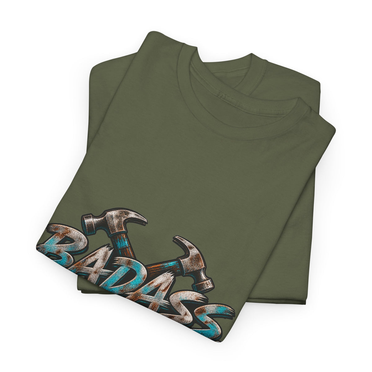 Badass Blue Collar Tee — 'Badass & Blue Collar' Workwear Graphic T‑Shirt