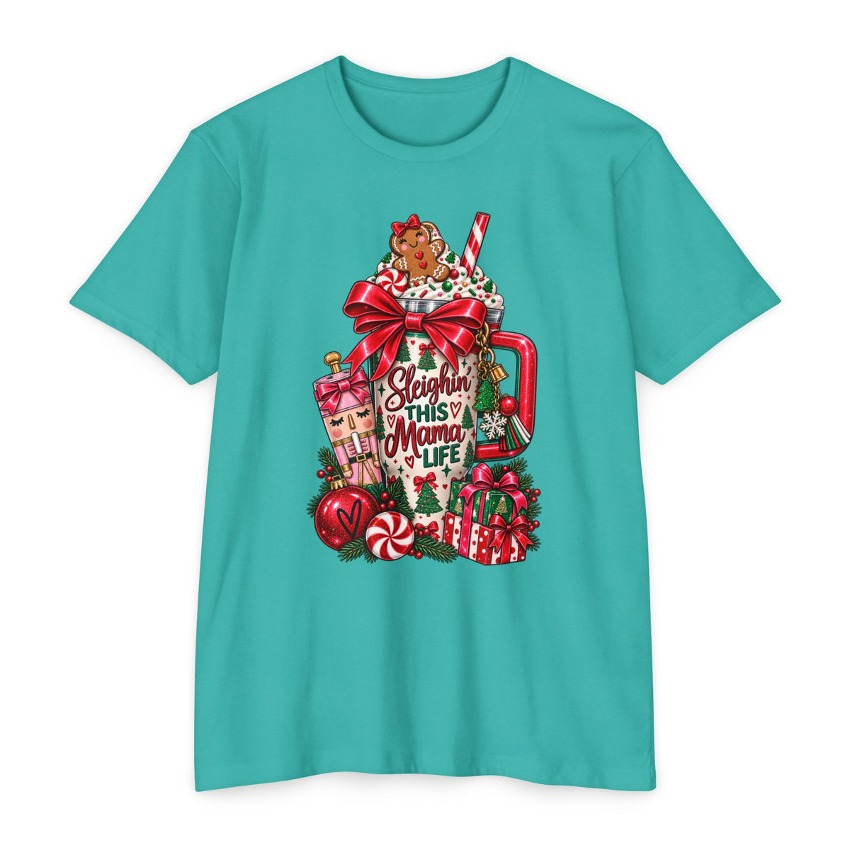 Christmas ‘Sleighing This Mama Life’ T-Shirt