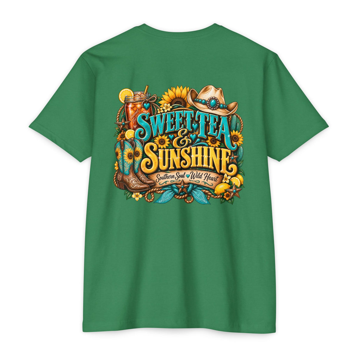 Southern Sweetheart T-Shirt — "Sweet Tea & Sunshine" Graphic Tee