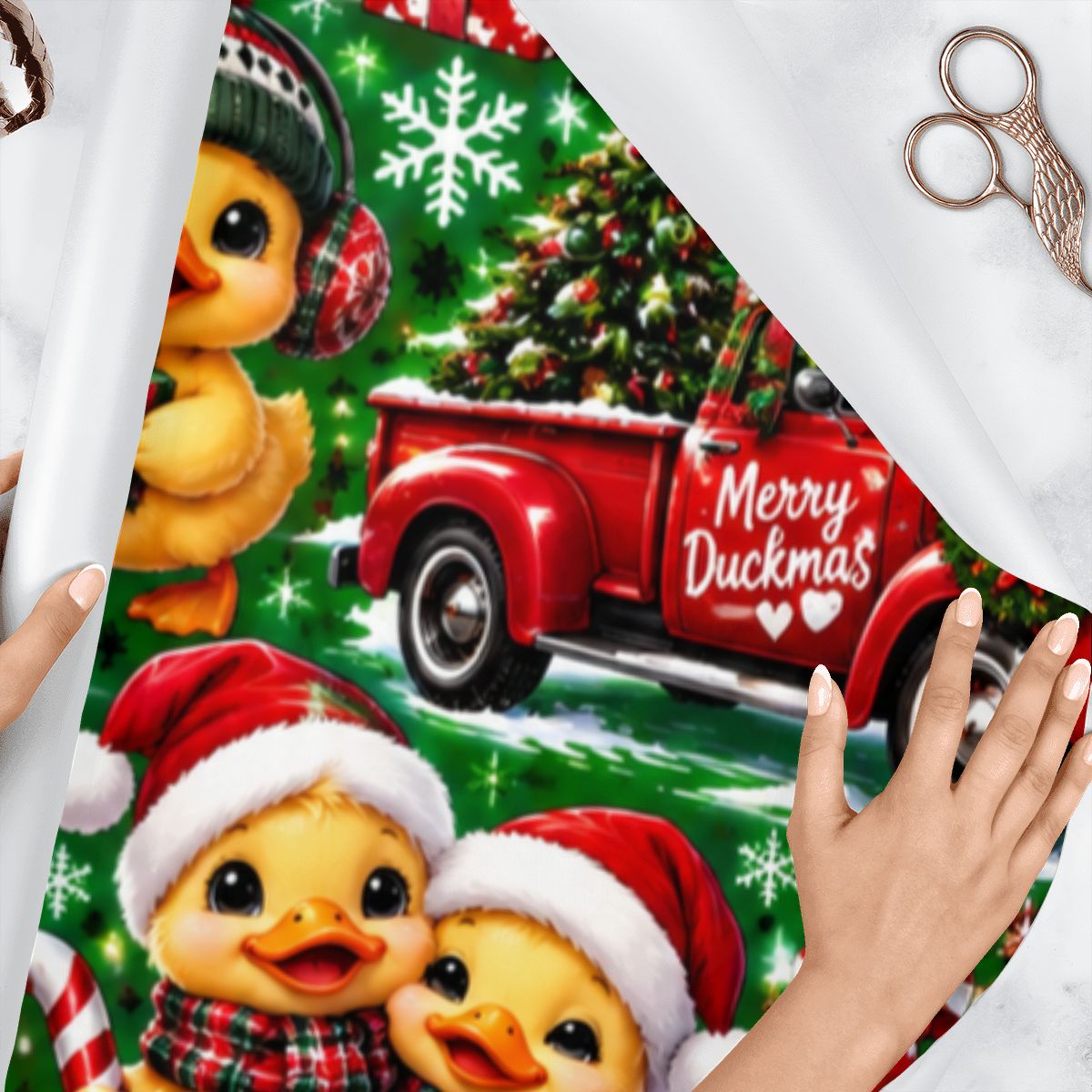3Pack Gift Wrapping Paper Sheets xmas ducks