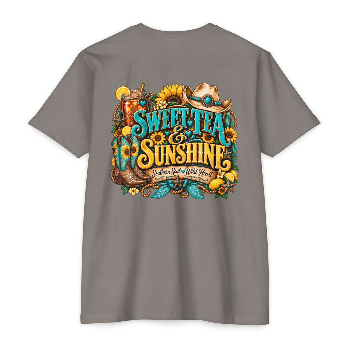 Southern Sweetheart T-Shirt — "Sweet Tea & Sunshine" Graphic Tee