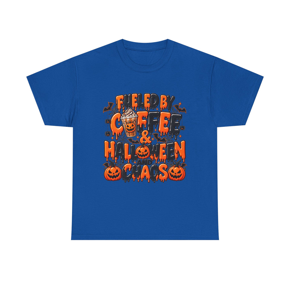 Halloween Coffee Tee — "Free Coffee & Halloween Gas" Spooky Pumpkin Shirt