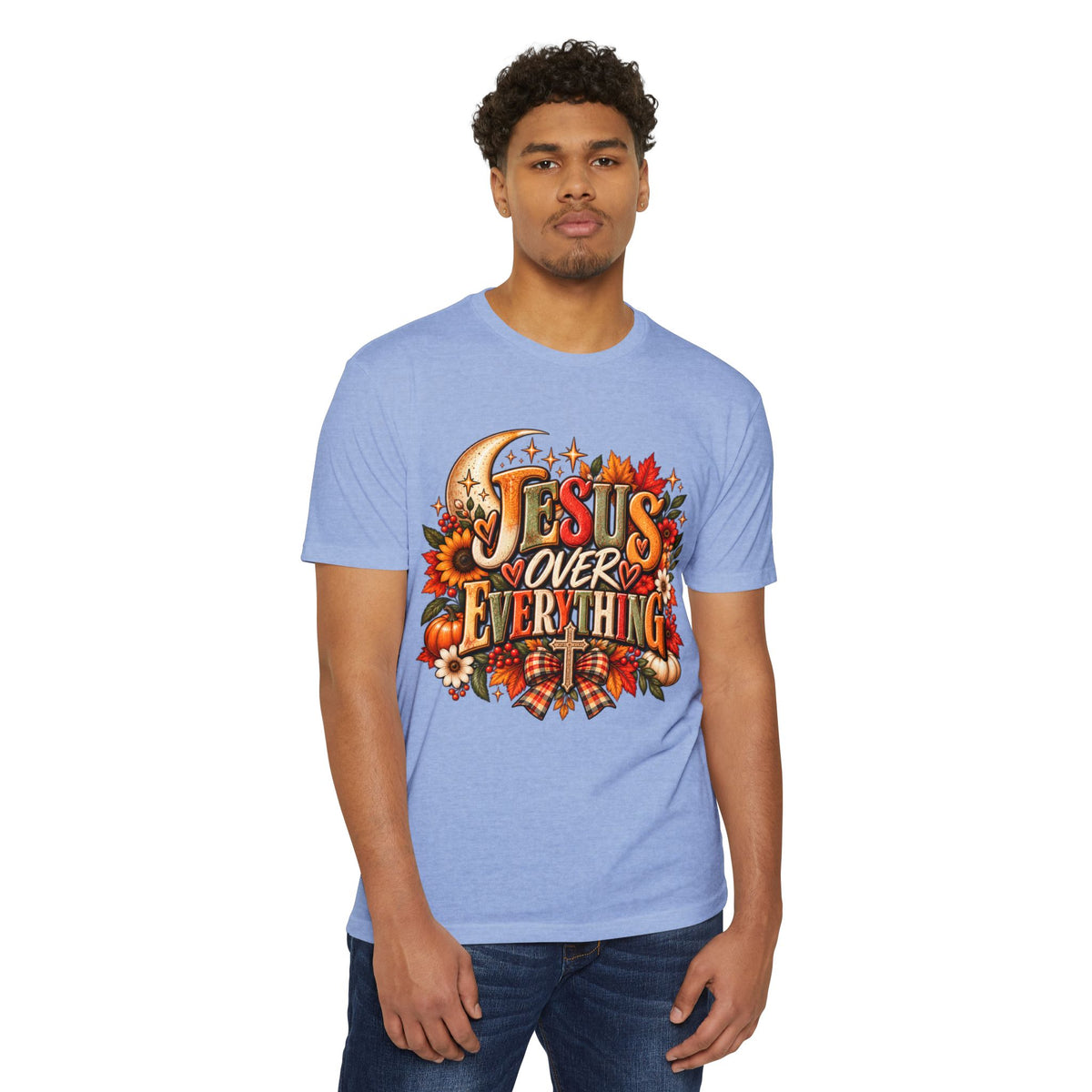 Jesus Over Everything Fall Graphic T-Shirt