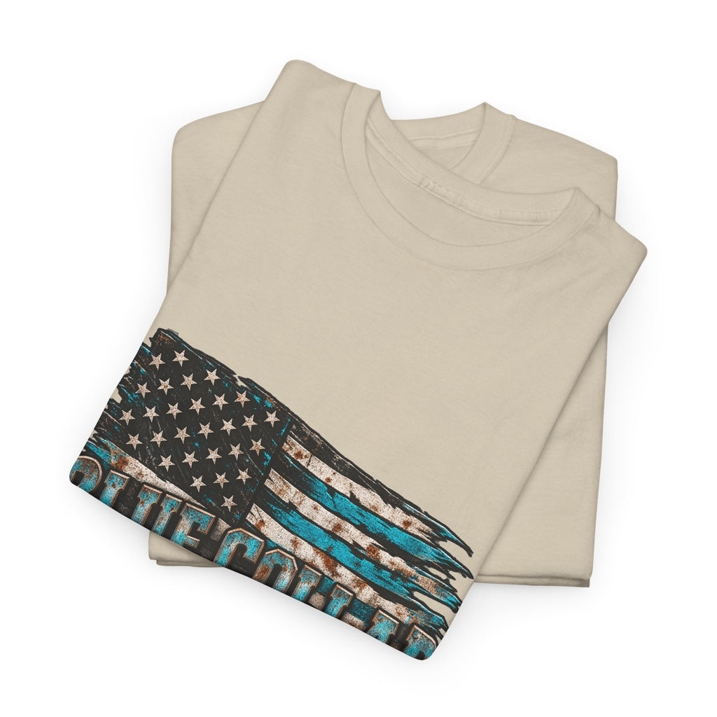 Blue Collar T-Shirt — "Blue Collar Made" & "American Blue Collar" Patriotic Workwear Tee