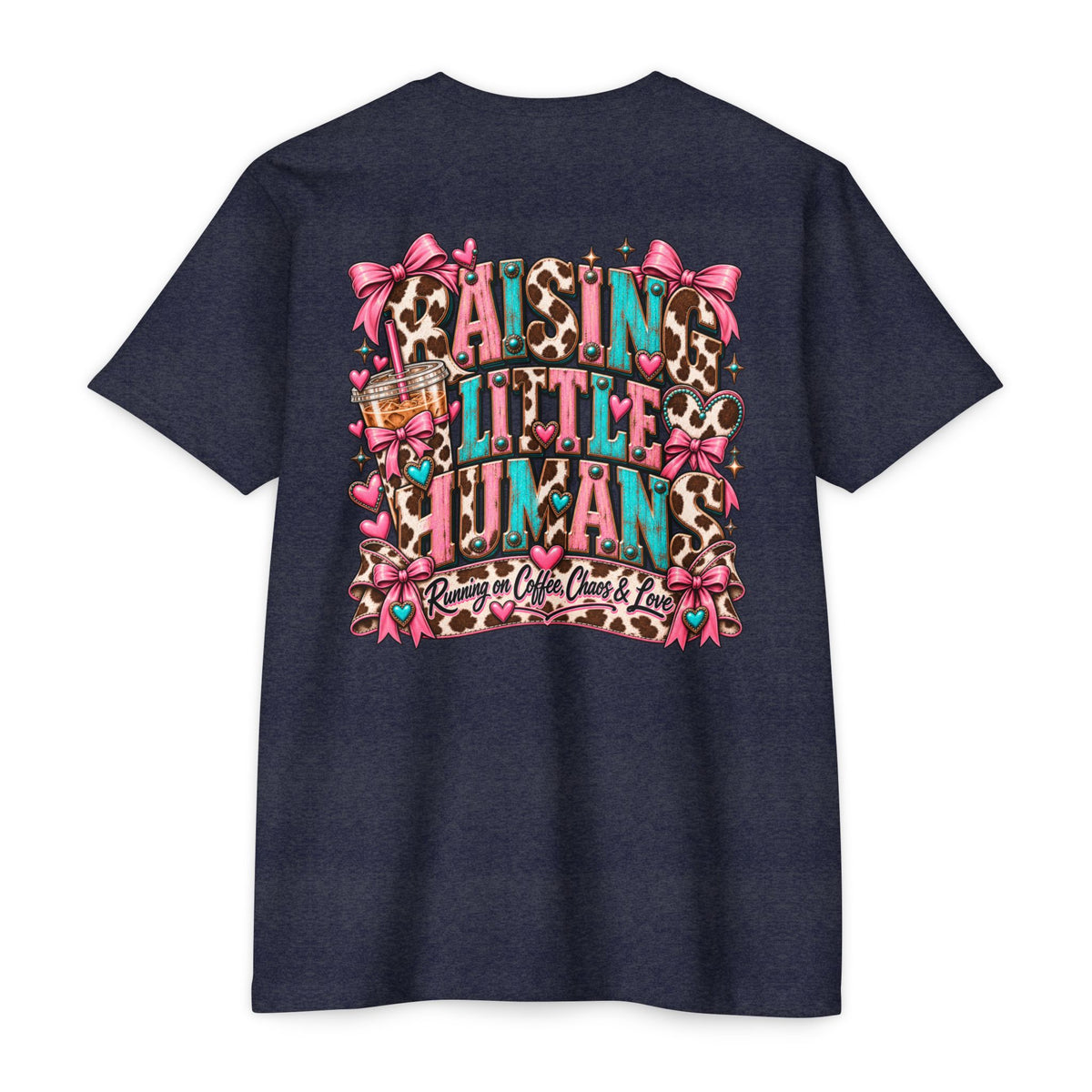 Mama Leopard Bow T-Shirt — Raising Little Humans Cute Graphic Tee