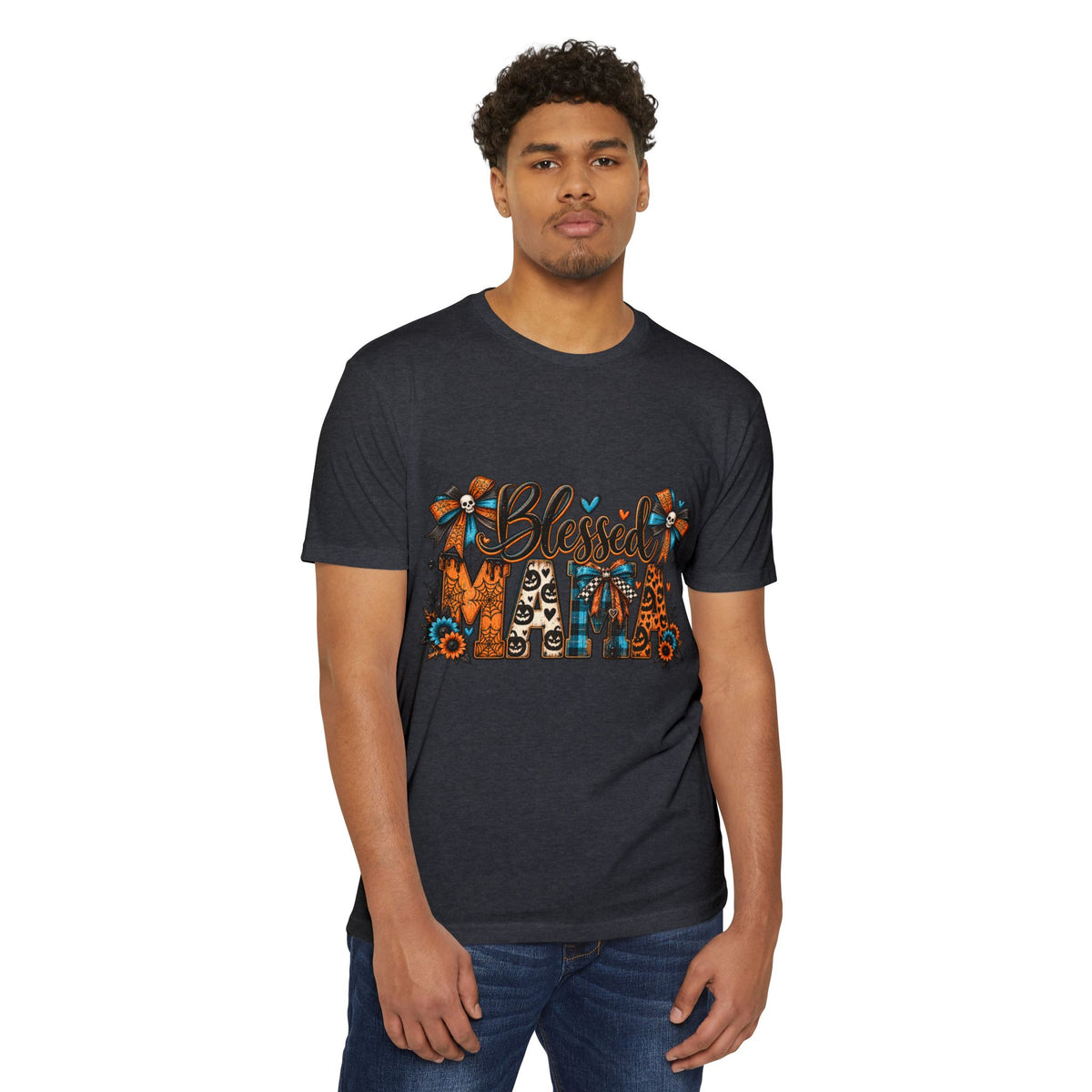 Blessed Mama T-Shirt — Floral Leopard Fall Mother's Day Tee