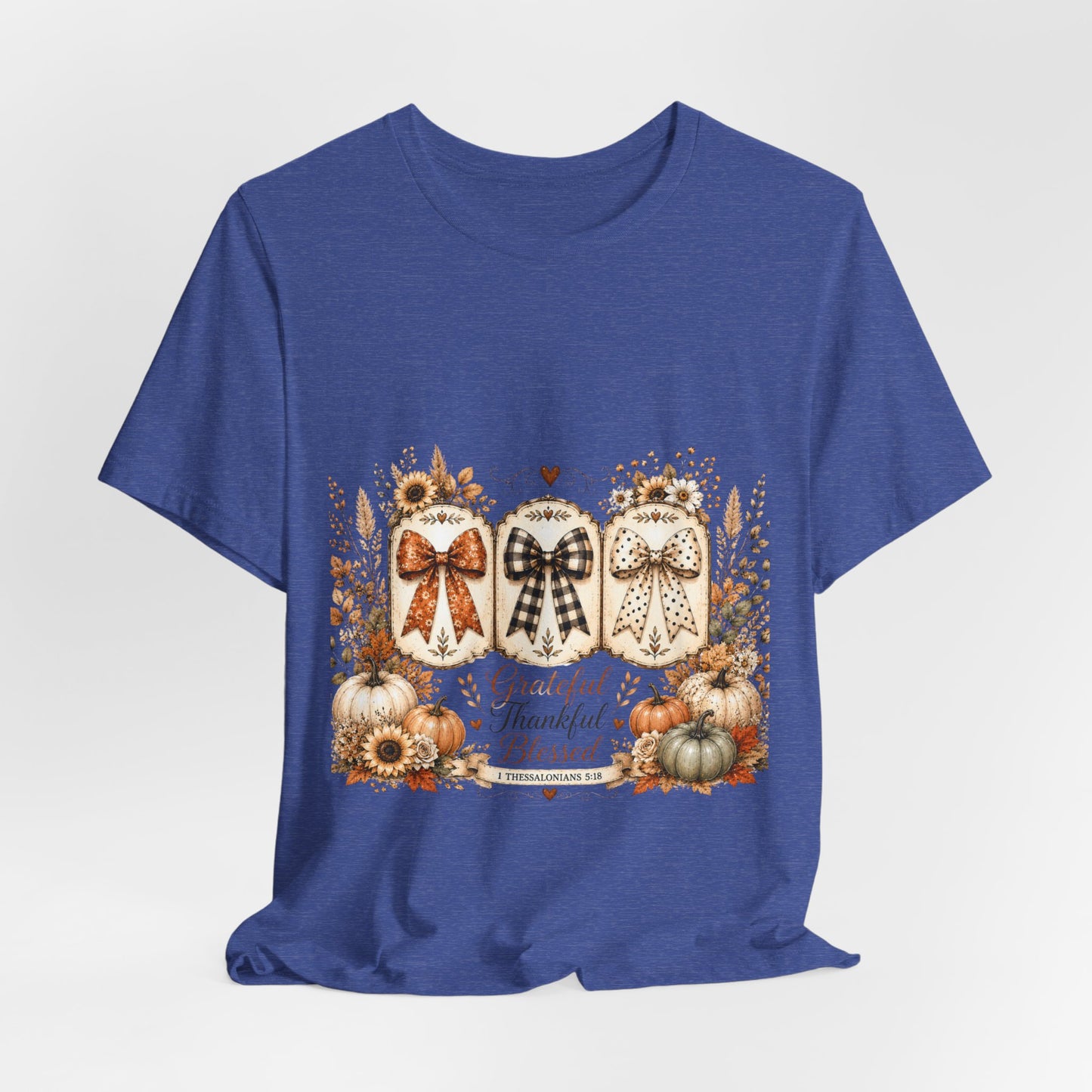 Thankful Grateful Blessed Fall Tee