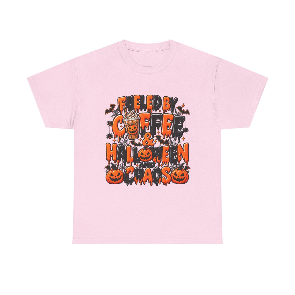 Halloween Coffee Tee — "Free Coffee & Halloween Gas" Spooky Pumpkin Shirt