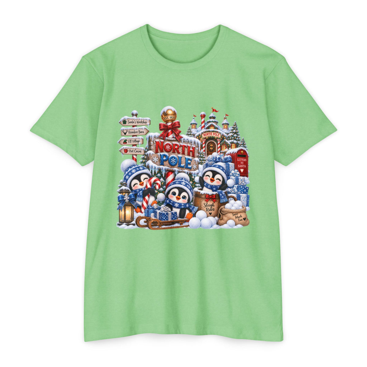 Christmas North Pole Penguins T-Shirt