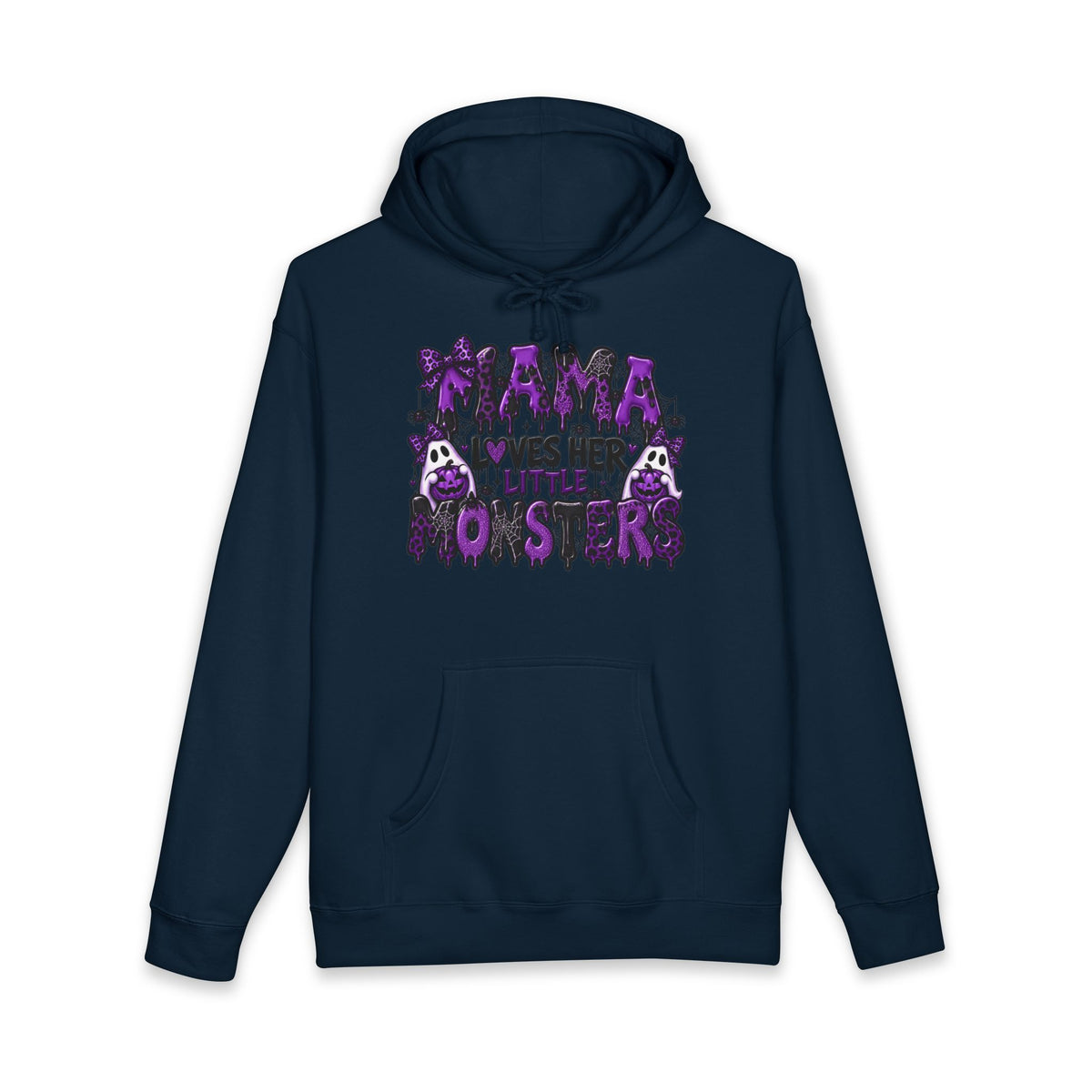 Hoodie — "Mama Loves Her Little Monsters" Cute Spooky Mom Sweatshirt