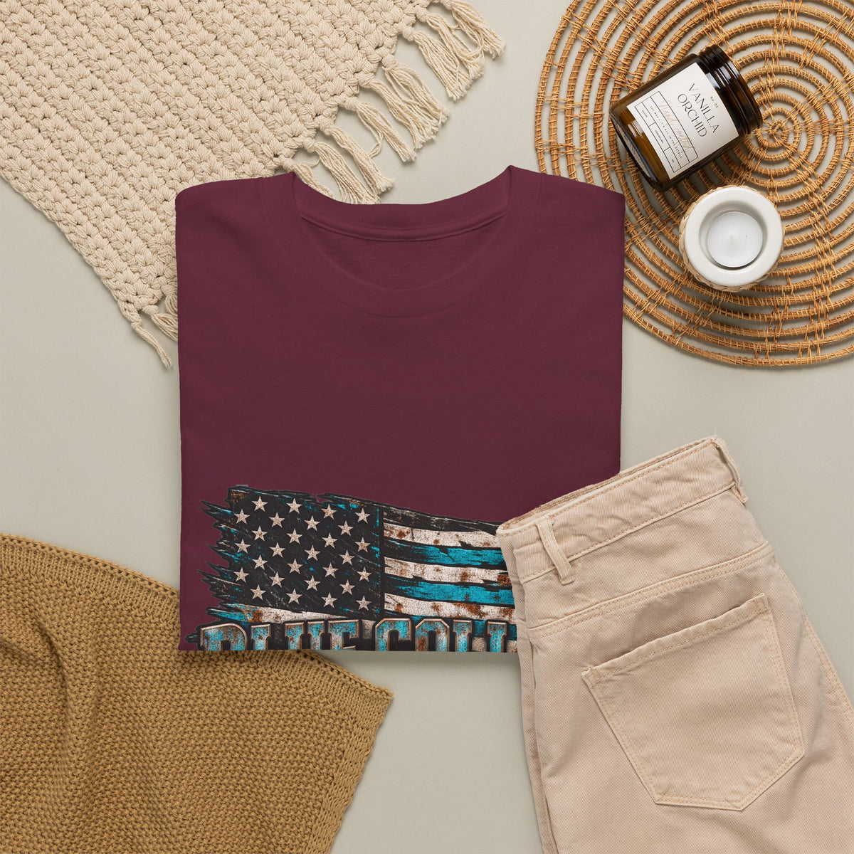 Blue Collar T-Shirt — "Blue Collar Made" & "American Blue Collar" Patriotic Workwear Tee
