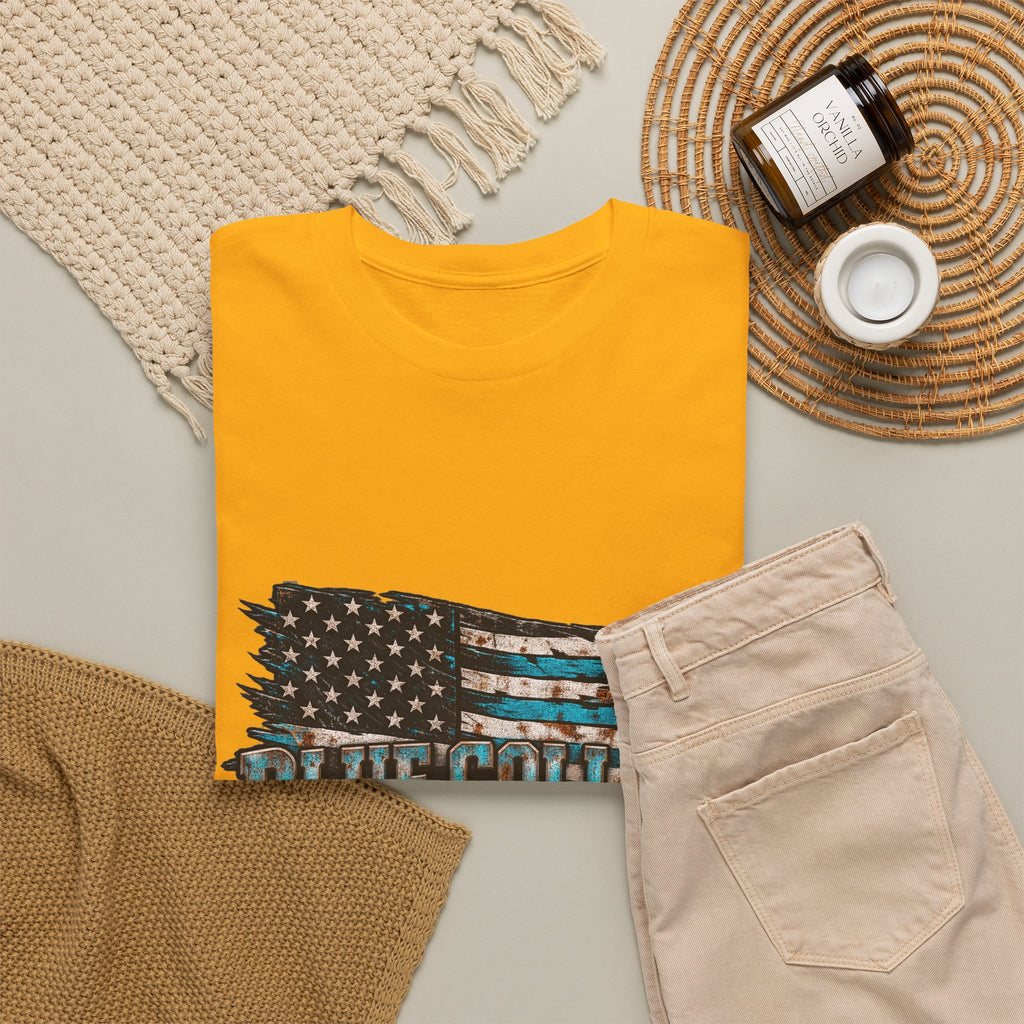 Blue Collar T-Shirt — "Blue Collar Made" & "American Blue Collar" Patriotic Workwear Tee