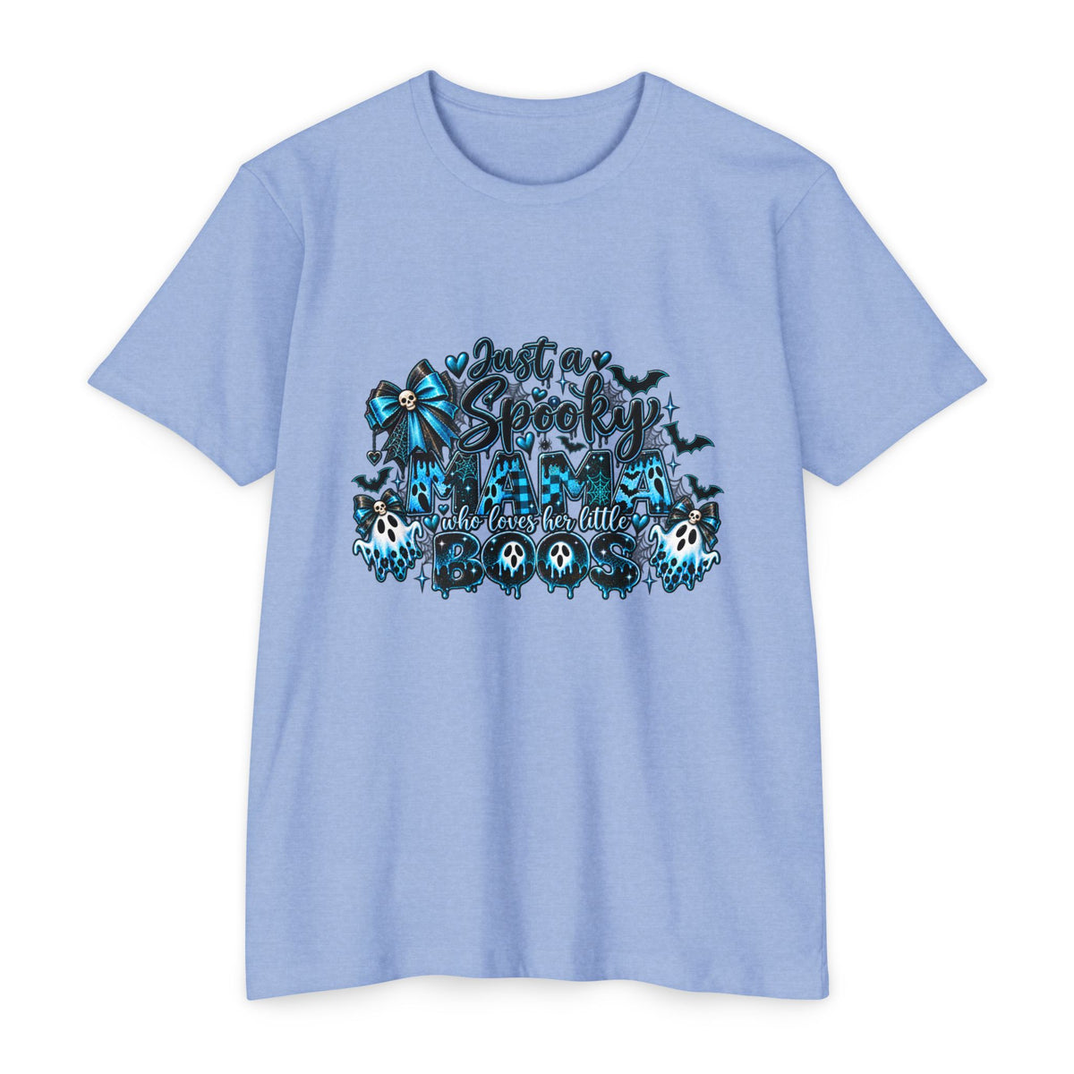 Spooky Cute Blue Skull Halloween T-Shirt