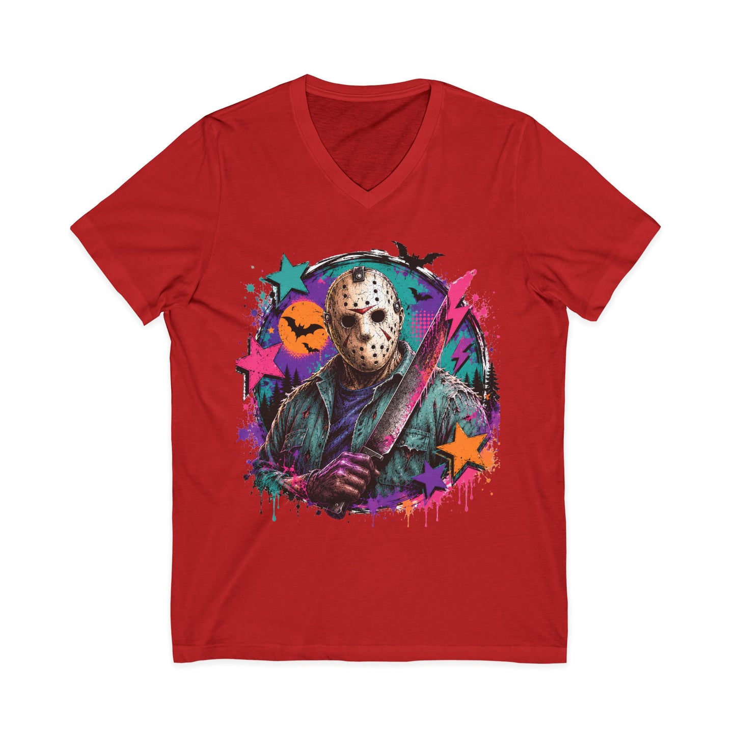 Unisex Jersey Short Sleeve V-Neck Tee