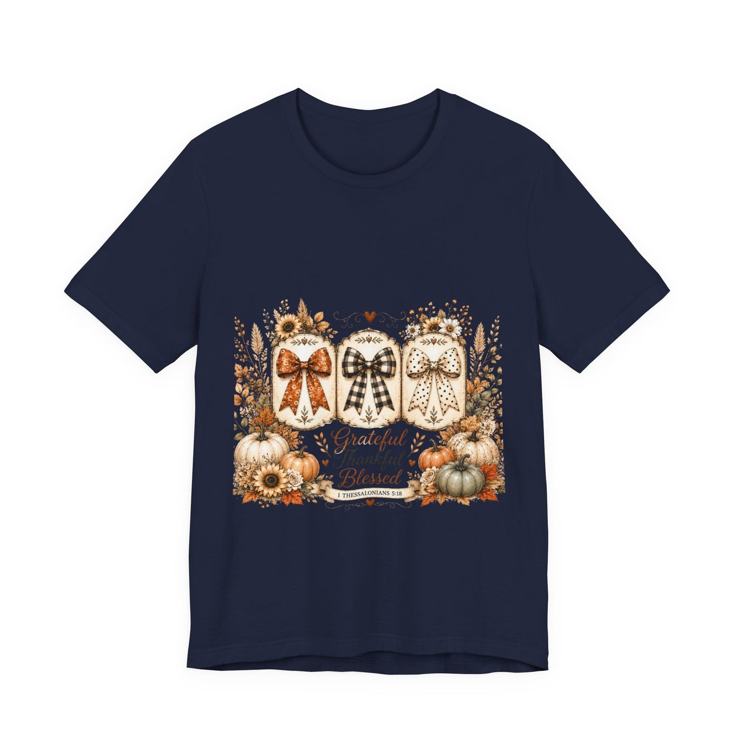 Thankful Grateful Blessed Fall Tee