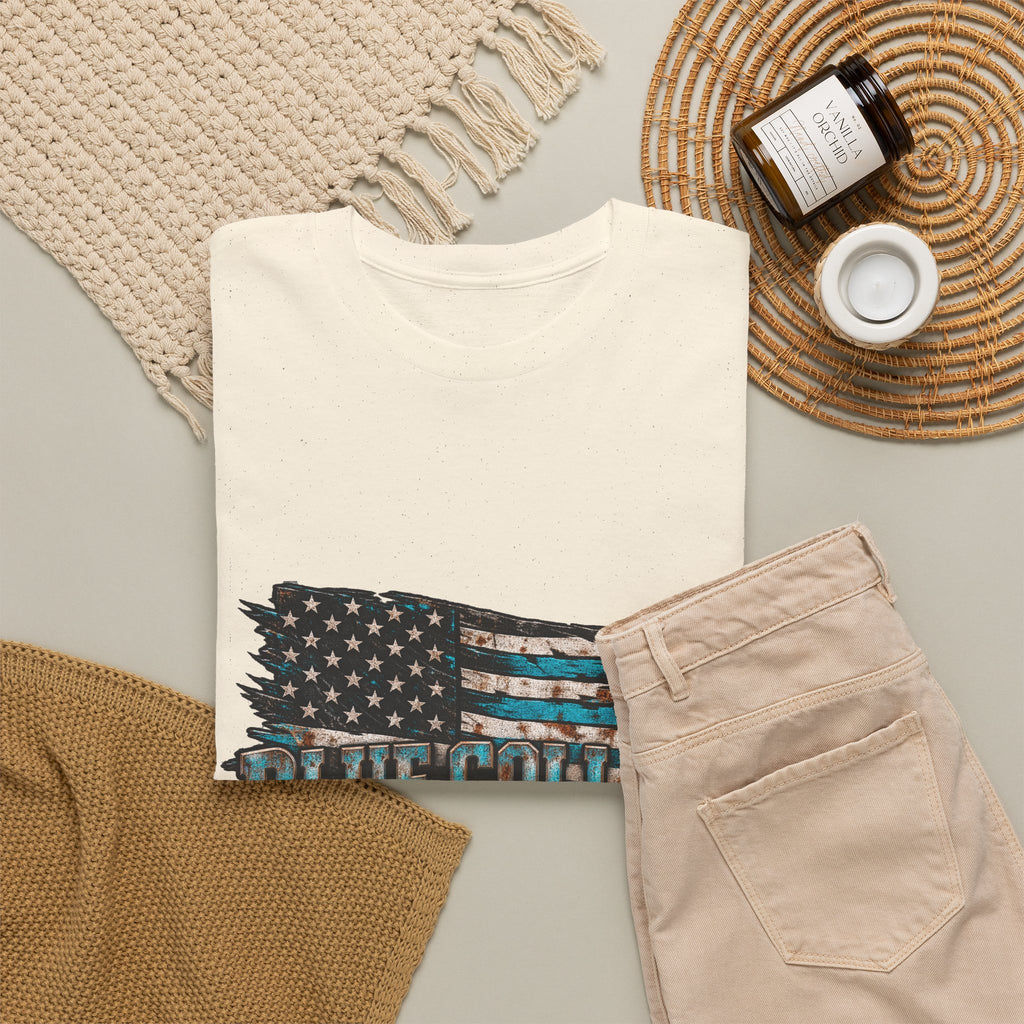 Blue Collar T-Shirt — "Blue Collar Made" & "American Blue Collar" Patriotic Workwear Tee