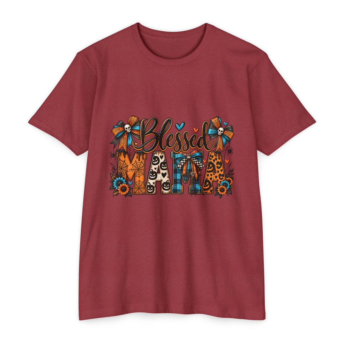 Blessed Mama T-Shirt — Floral Leopard Fall Mother's Day Tee