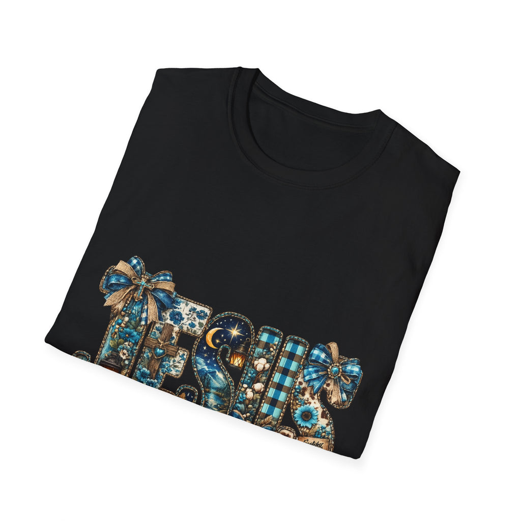 T-Shirt - 'TIS' Holiday Patchwork Design: Festive Vintage Ornaments & Plaid