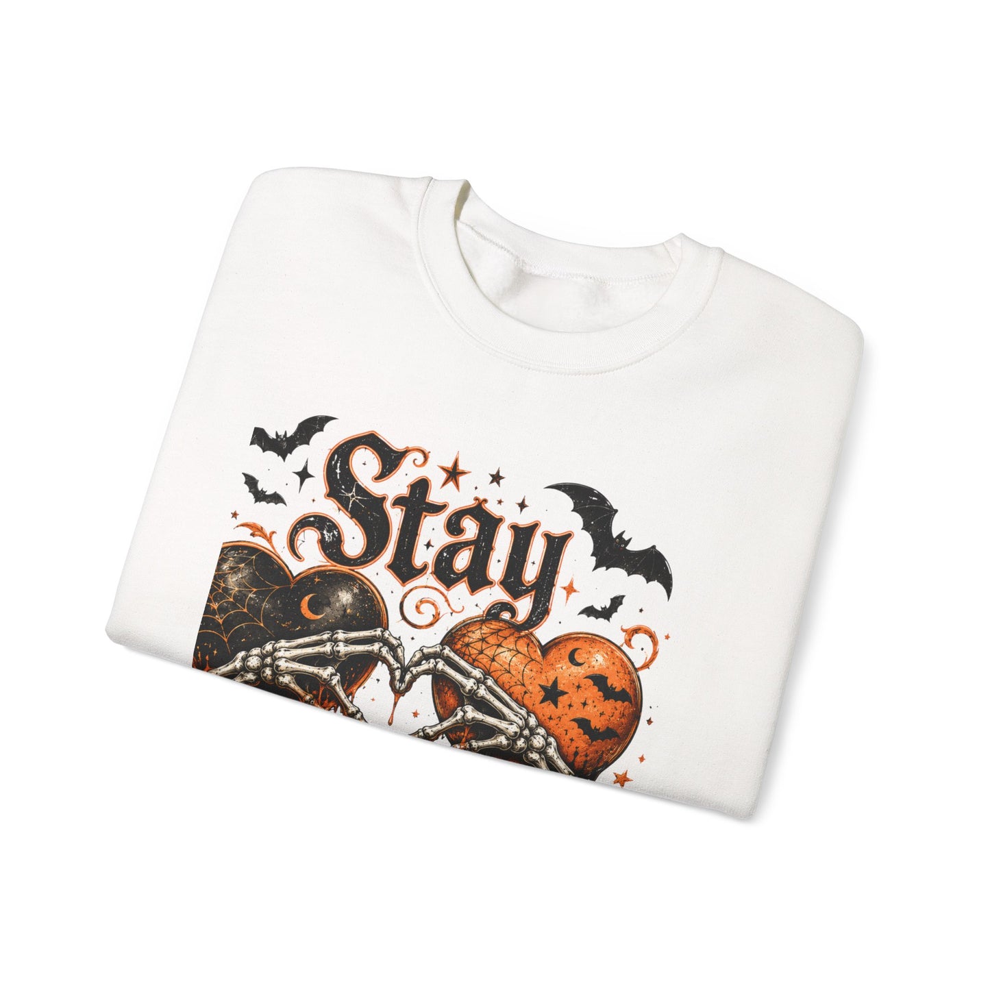 Stay Creepy Sweatshirt — Halloween Heart Gothic Crewneck