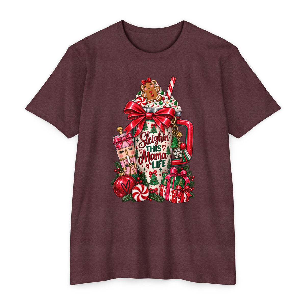 Christmas ‘Sleighing This Mama Life’ T-Shirt