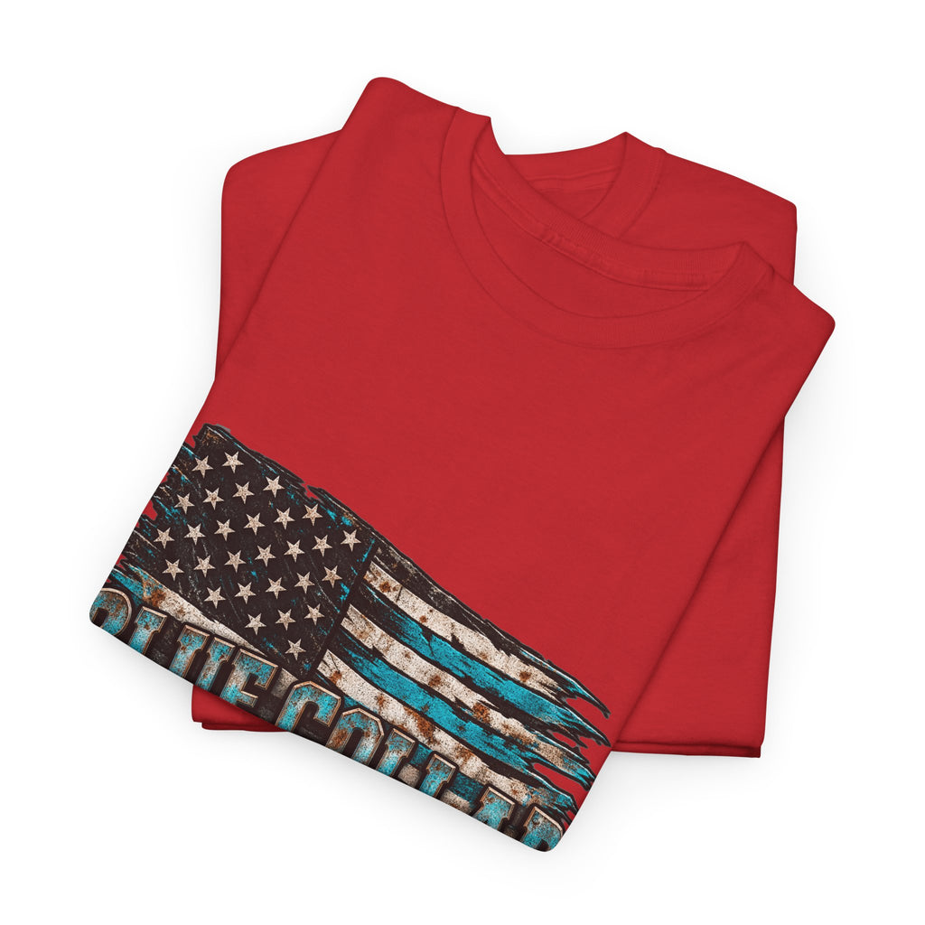 Blue Collar T-Shirt — "Blue Collar Made" & "American Blue Collar" Patriotic Workwear Tee