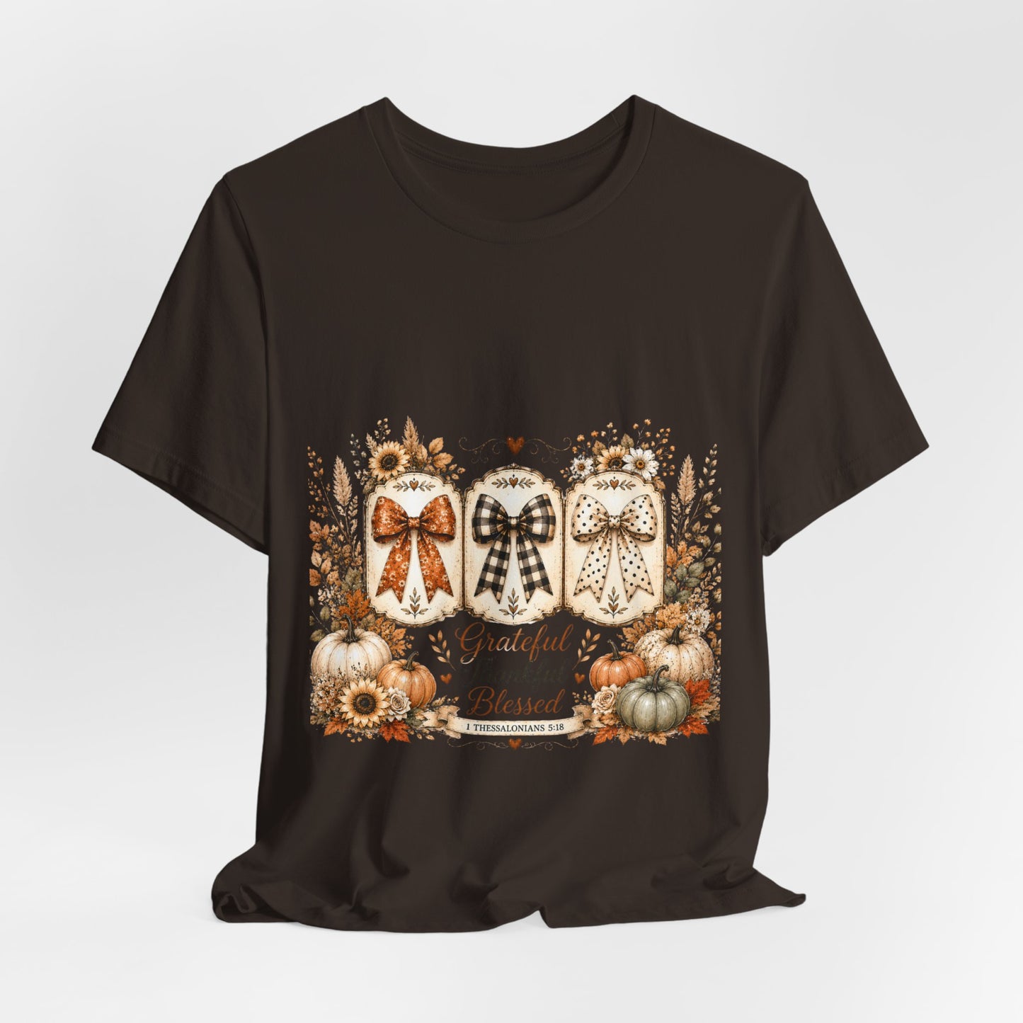Thankful Grateful Blessed Fall Tee