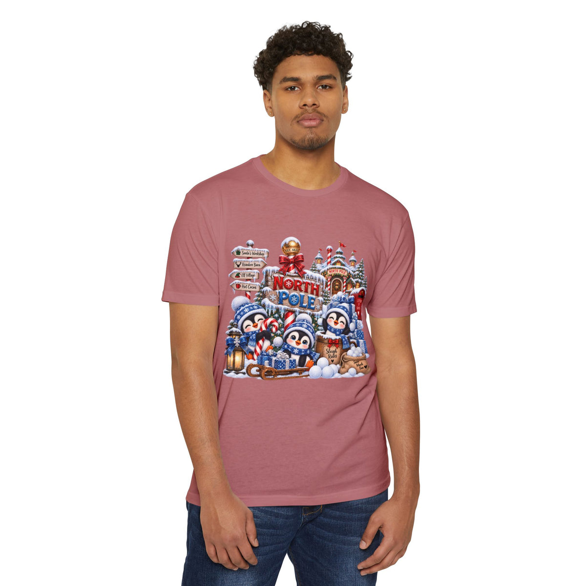 Christmas North Pole Penguins T-Shirt