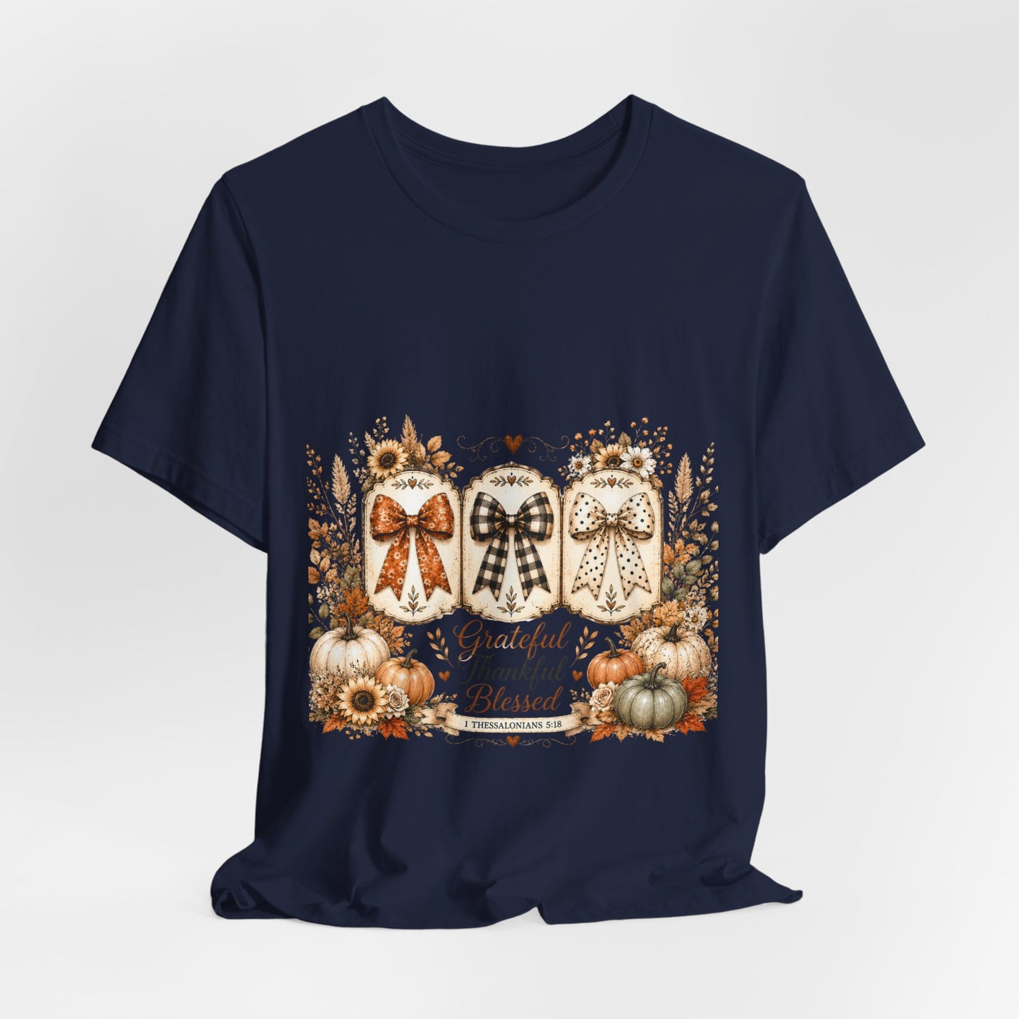 Thankful Grateful Blessed Fall Tee