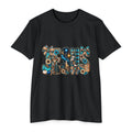 Fall Mom T‑Shirt — Rustic Sunflower & Plaid 'MOM' Graphic