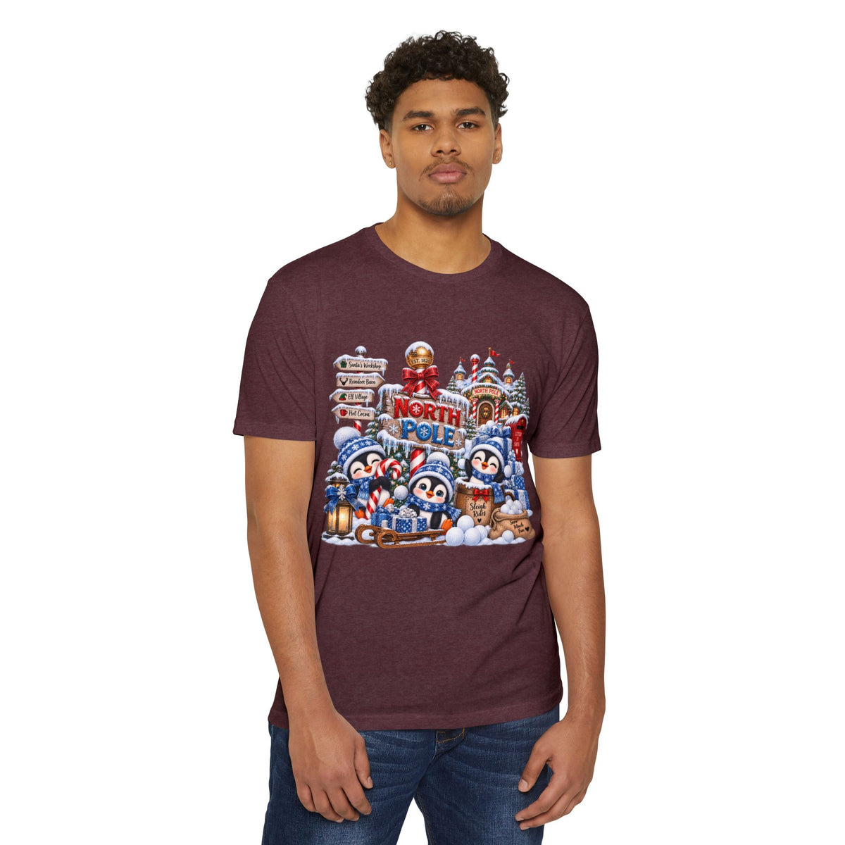 Christmas North Pole Penguins T-Shirt