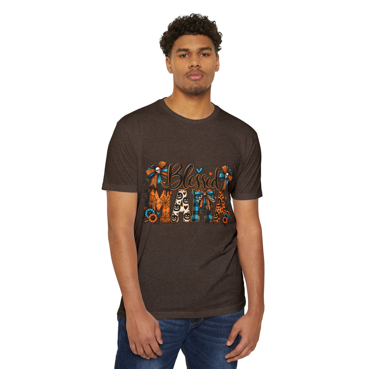 Blessed Mama T-Shirt — Floral Leopard Fall Mother's Day Tee
