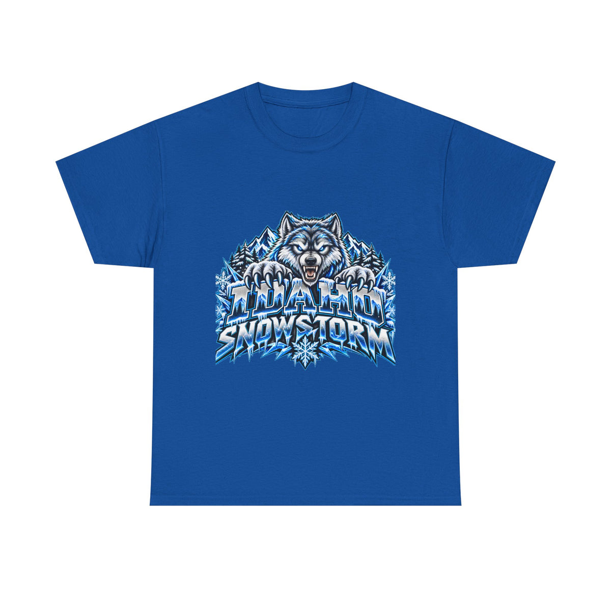 Snowstorm Wolf T‑Shirt — Fierce Arctic Wolf Graphic Tee