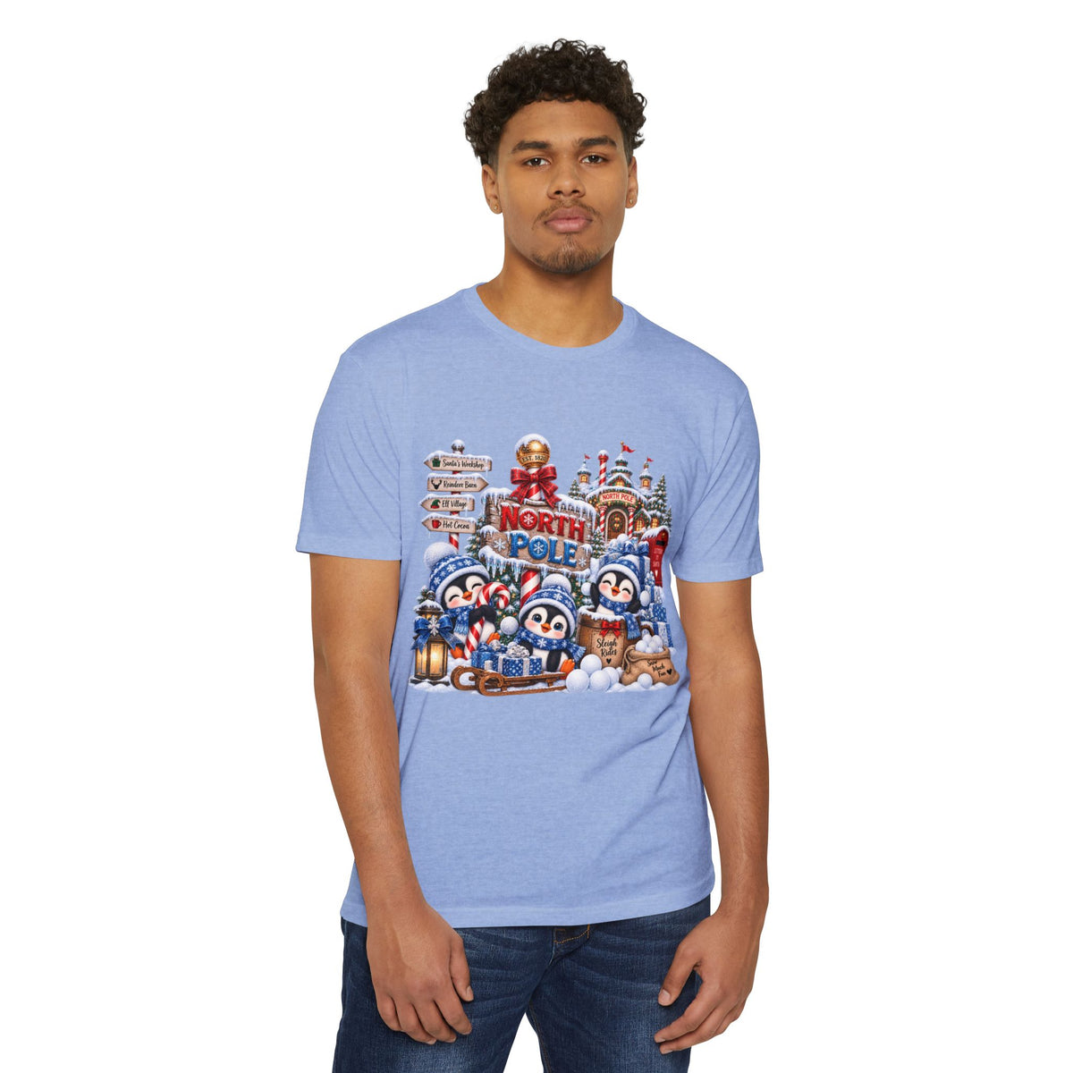 Christmas North Pole Penguins T-Shirt